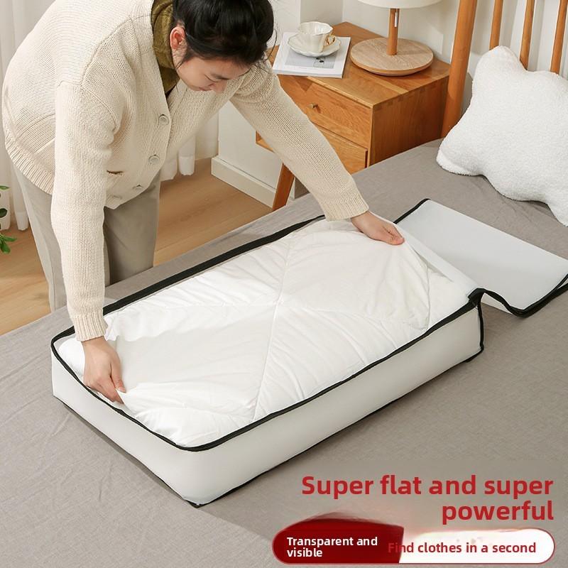 Peva Quilt Storage Bag With Waterproof Dustproof Multipurpose Organizer For Bedroom And Travel