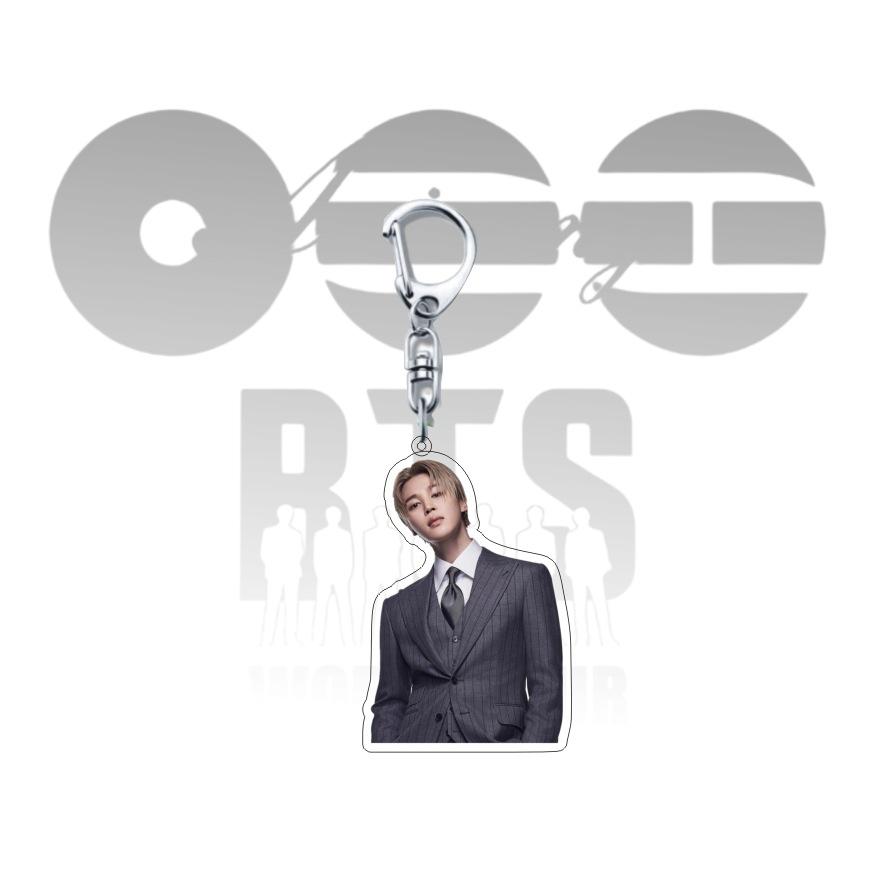 BTS Formal Suit Style Keychain, Bangtan Boys Business Casual Photo Keyring, Kpop Idol ARMY Fans Bag Pendant(Jin RM Suga Jimin V J-Hope Jungkook)