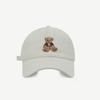 Cute Autumn and Winter Corduroy Bear Embroidered Baseball Cap for Women  Color Blocked Retro Baseball Cap for Men  Big Head Circumference for Slimming