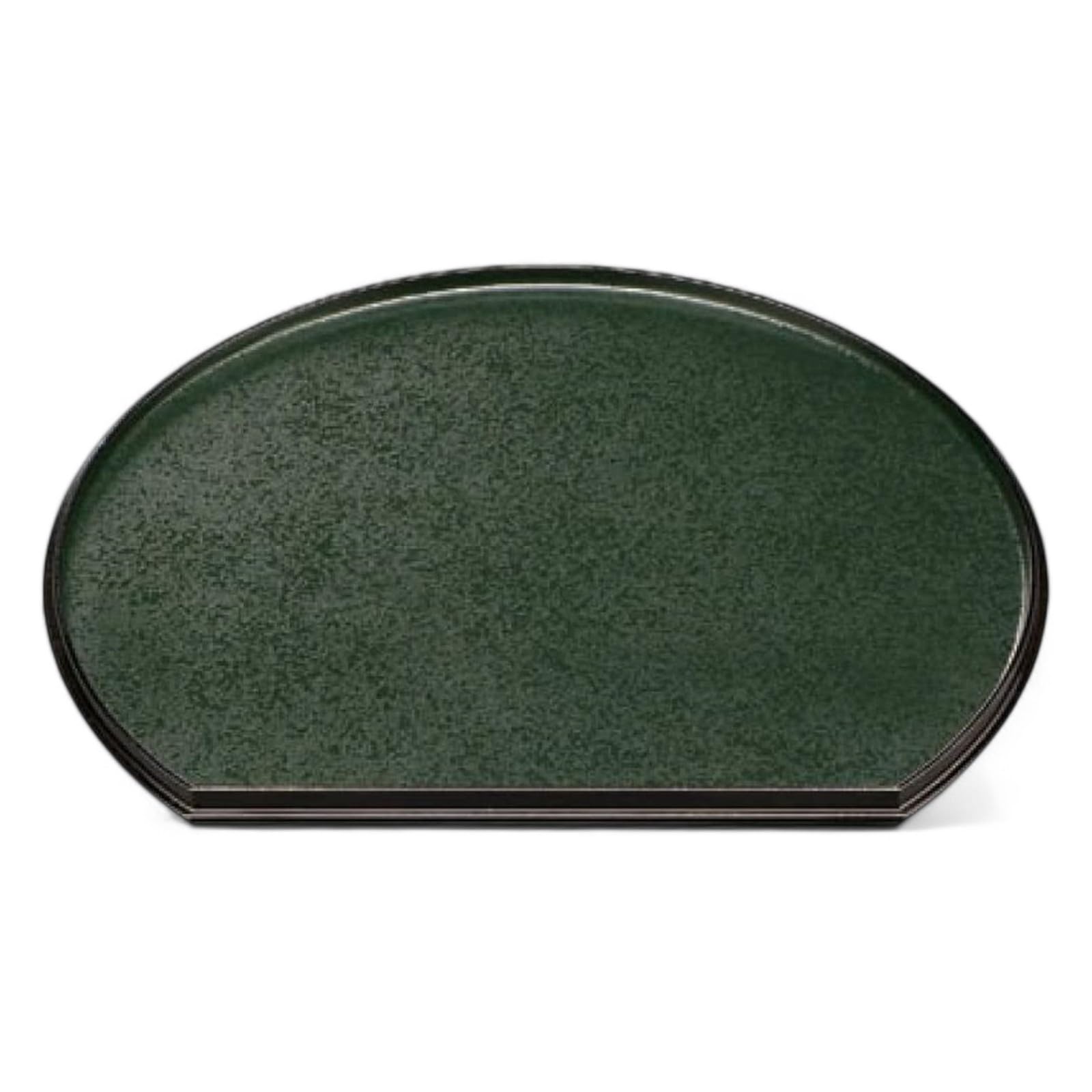 

New Half Moon Tray Green and Black Clear Seared Red and Black Lacquerware Made in Japan J-kitchens (42cm) - / (ABS Resin) -