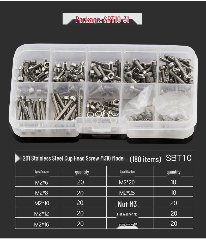 Rubber Anti-Vibration Seal & Enlarged Insulating Gasket Kit with Nylon O-ring and Stainless Steel Washers (M2/M3/M4)
