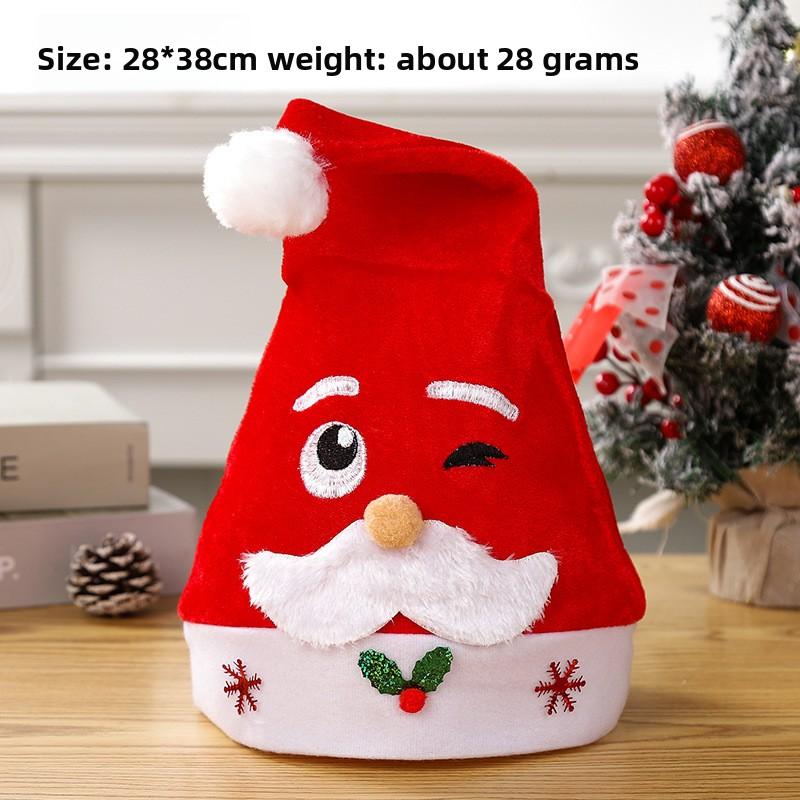 Christmas Decorations Christmas Hat Santa Claus Lamp Non-woven Hat Christmas Gift