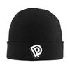 2026 Bold White Letters Geometric Design Abstract Men Women Unisex Knitted Hat Beanie Pullover Cap Winter Thermal Warm Christmas
