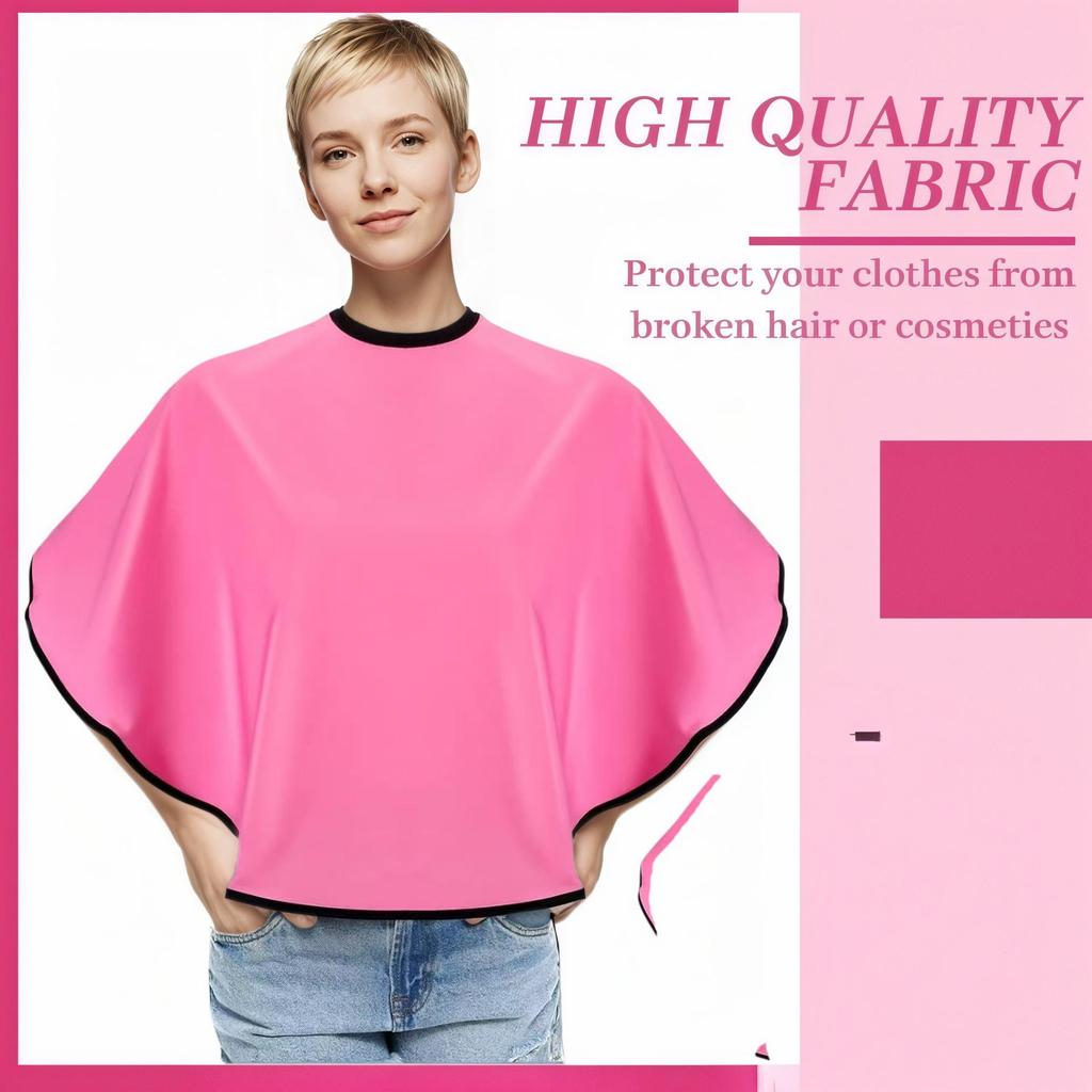 Non-Stick Black Hairdressing Cape for Dyeing & Perming - Stain-Proof & Oil Resistant