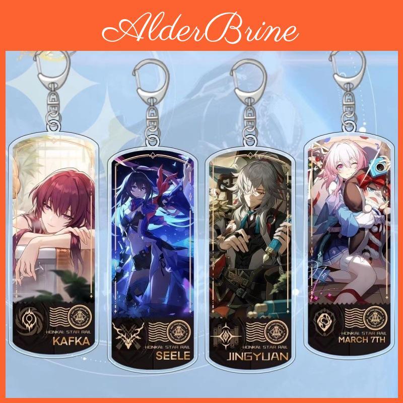 Starrail Honkai Impact Keychain Honkai Bailu Clara Silver Keychain Single Layer Pendant