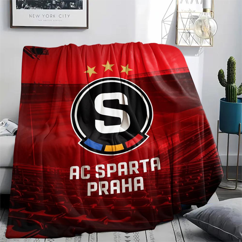 Sparta Prague Football Emblem,pattern Flannel Blanket, High quality Comfortable for All Seasons, Home Decor, Warmth and Comfort, Perfect for Gifts.