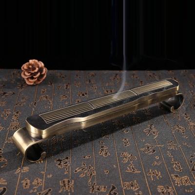 Teahouse Ornament Antique Copper Alloy Piano Incense Burner for 21cm Sticks Desk Home Decor High-end