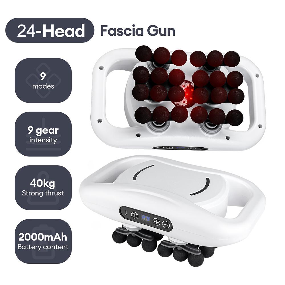 28-Heads Body Massage Gun High-Frequency Vibration Fascia Gun Back Waist Thigh Massager Neck Shoulder Massager Muscle masajeador