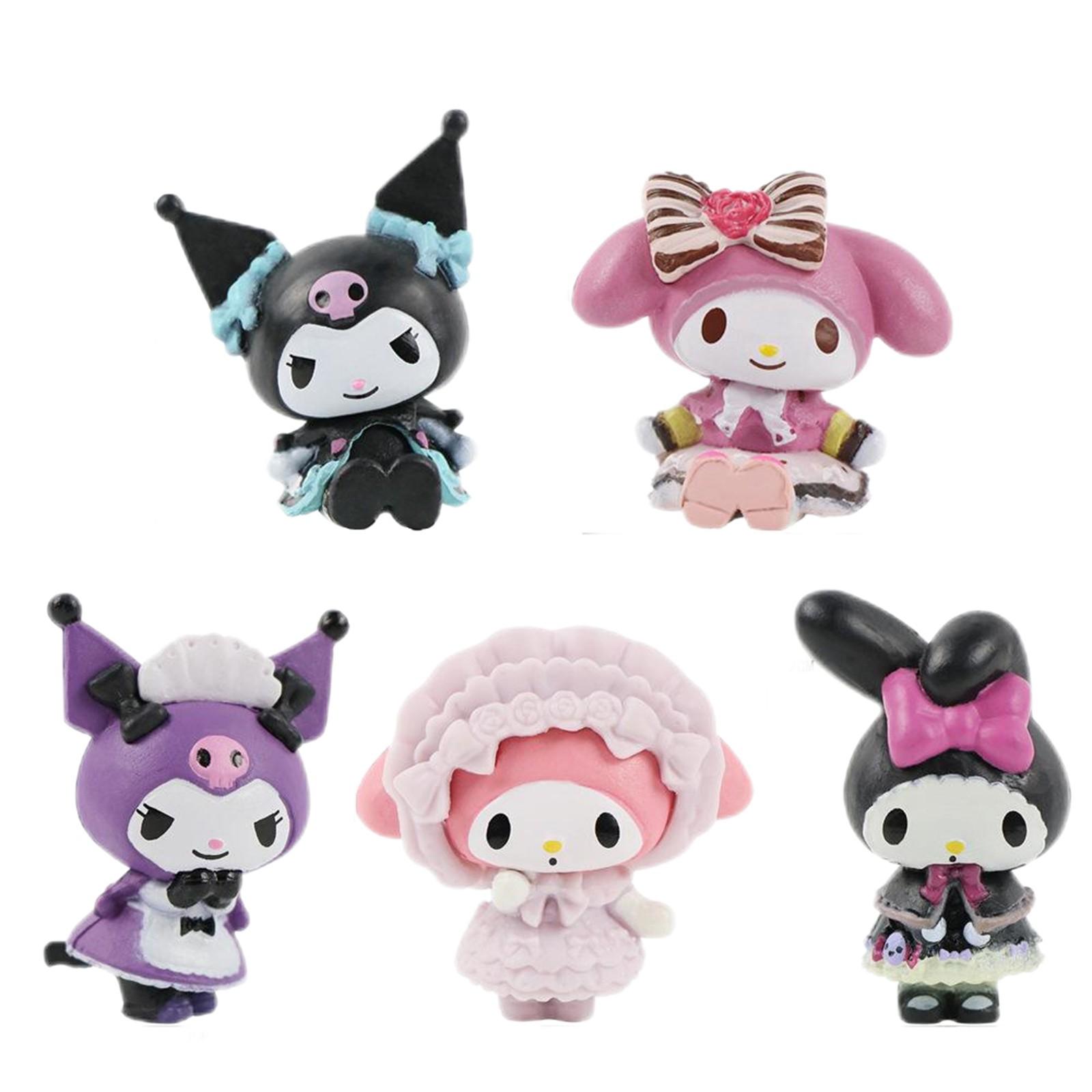

New 5pcs Toys Action Anime Figures Set Kawaii Tabletop Decoration Room Ornament Kids Gifts One Size розовый