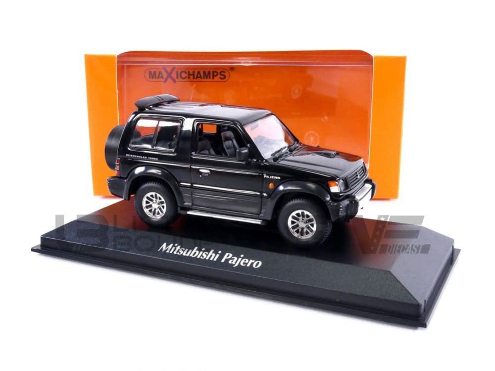 Maxichamps 940163370 Mitsubishi Pajero Collectible Miniature Car 143 SWB-1991-Black