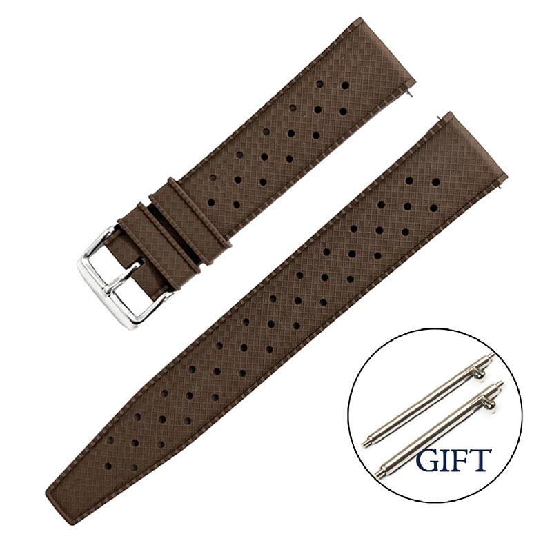 Tropical Silicone Watch Straps 18mm 20mm 22mm Quick Release Watchband for Omega Bracelet Belt Breathable Waterproof Rubber Bands