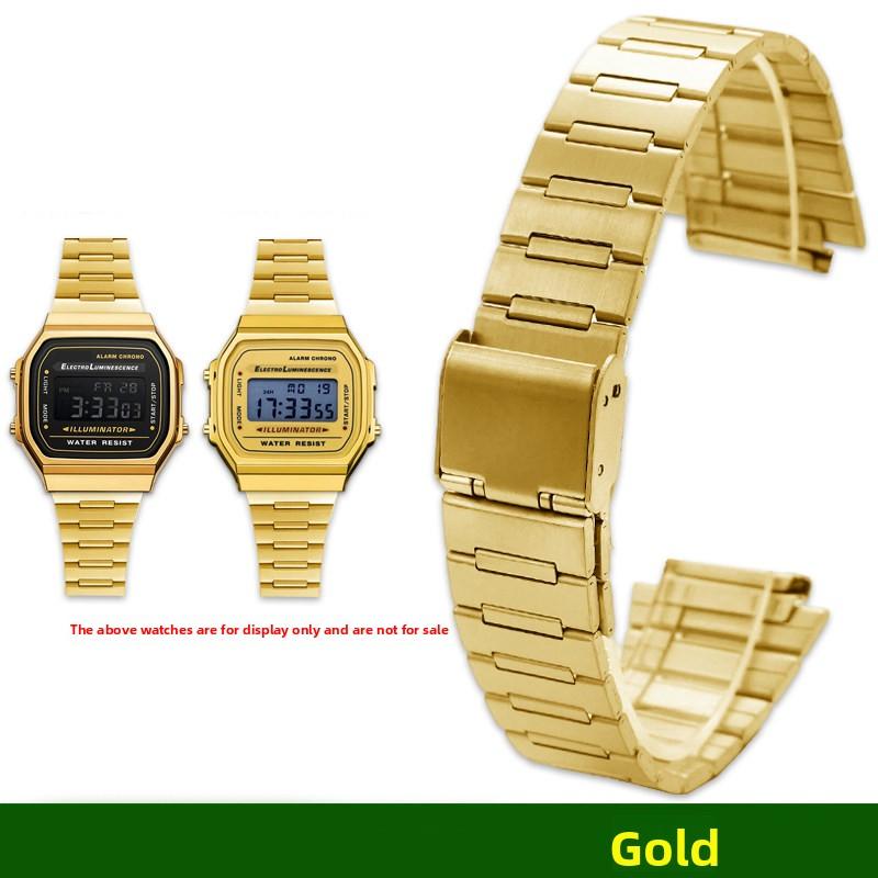18mm nerezový řemínek k hodinkám pro Casio řady A158/159/A168/169/F91W AQ-S810/AE1200/1300 Kovový řemínek na hodinky Pánský Dámský Náramek