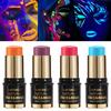 12 Colors Black White Halloween Makeup Waterproof Face Body Paint Stick Neon Colorful Blue Green Yellow Face Paint Cosmetics