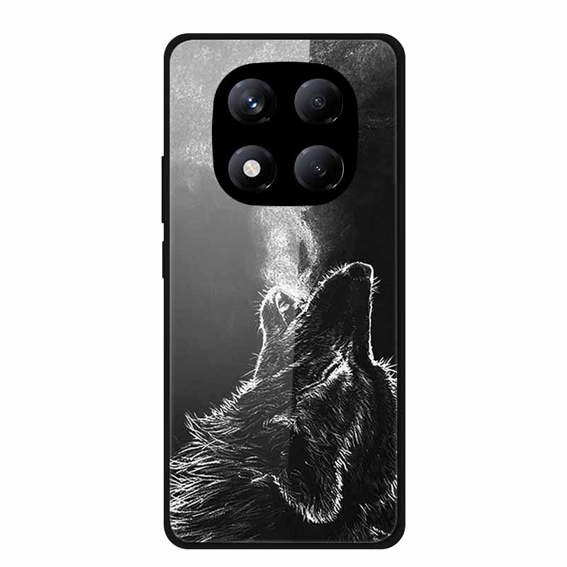 Tempered Glass Phone Case for Redmi Note 14 Pro 4G Cover Lion Wolf Hard Shell for Xiomi Redmi Note14Pro 4G Note 14Pro Cover Cool