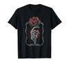 Skeleton Hand Holding Red Rose Graphic T-shirt