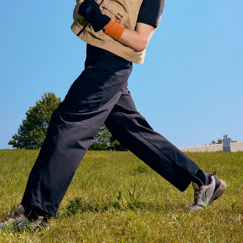 Li-Ning Fitness Series Straight Leg Woven Sports Mid-Rise Casual Pants Men bottoms Black AYKU743-1