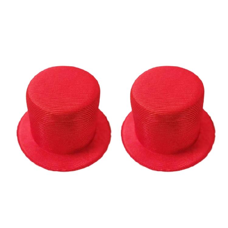 Set of 2 Versatile Miniature Hat For Doll Cosplay Waterproof Surfaces Millinery Top Hat Design