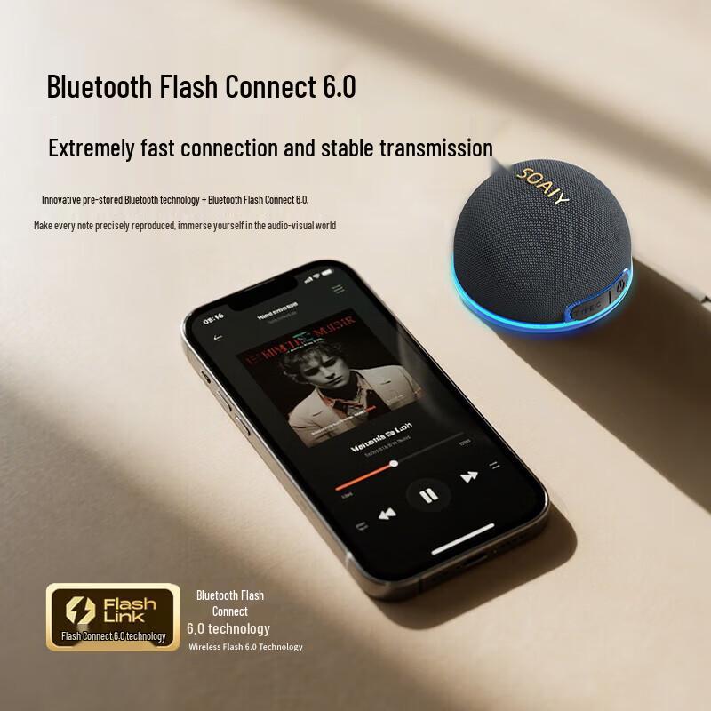 Soaiy SD-92 Portable Waterproof Bluetooth Speaker with Magnetic Mount (CN Version)