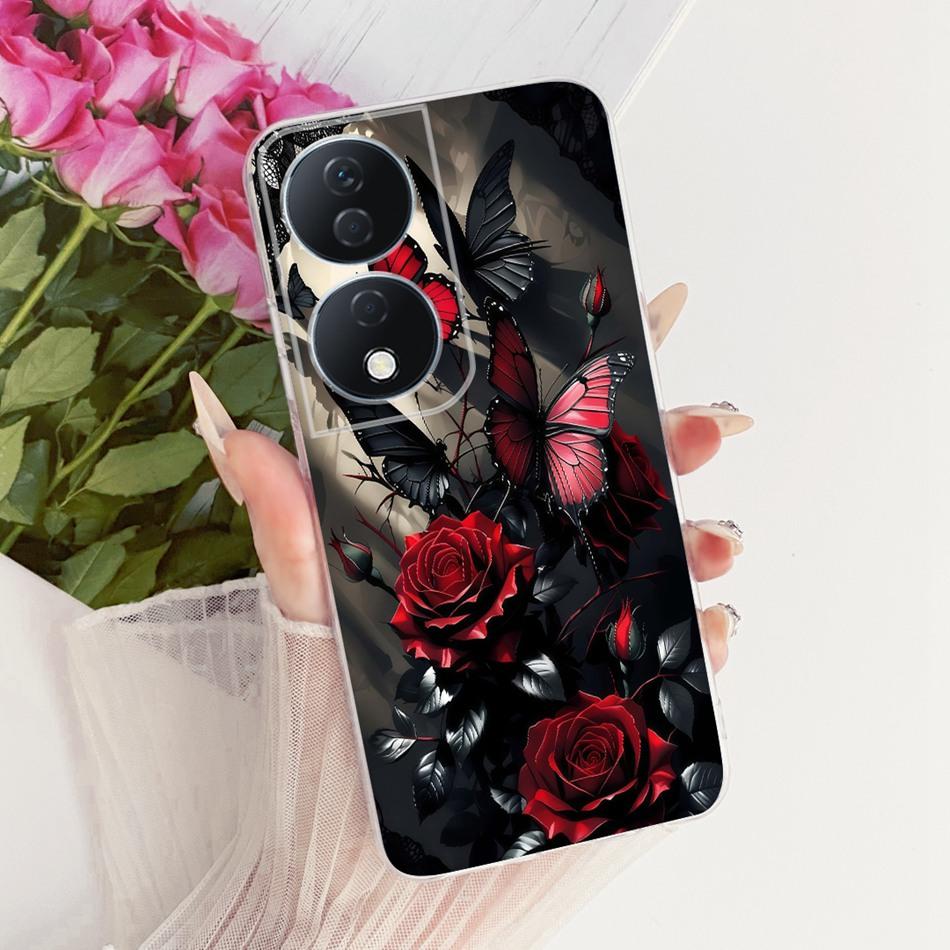 For Honor X7b CLK-LX2 2025 Cute Flower Butterfly Cat Painted Case For HonorX7b X 7B 4G 5G Soft Silicone TPU Phone Cases