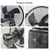 8 Inch Compacted Rechargeable Fan With 180 Degree Rotation And 2 Speed Settings For Outdoor Camping And Worksites