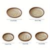 Rattan Wicker Basket Handwoven Fruit Tea Snack Bread Basket Cosmetic Round Storage Box Water Hyacinth Weaving Bamboo Tray