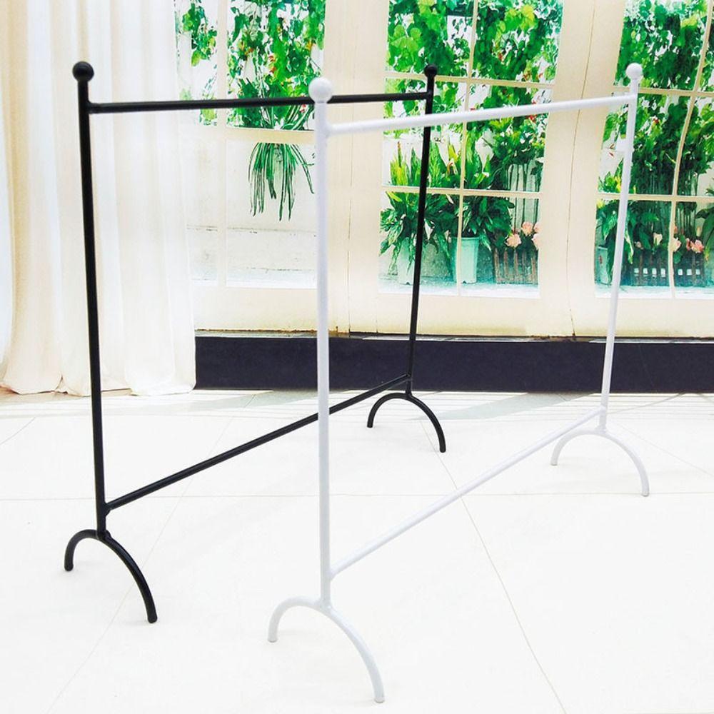 Iron Mini Cloth Organizer Black White Dollhouse Furniture Gift Doll Clothes Rack 1/6 1/12 Doll