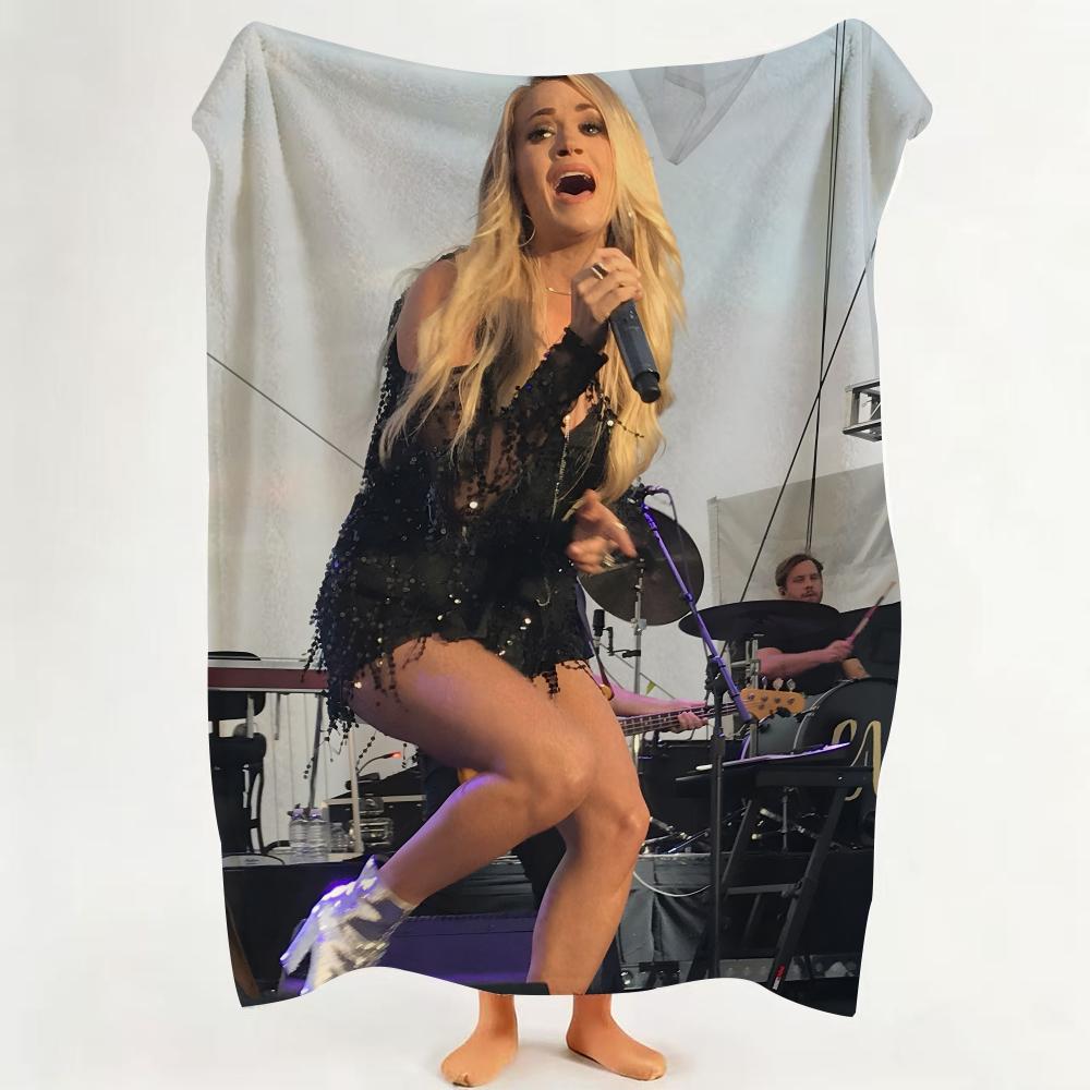 

Music C Carrie U Underwood Throw Flannel Throw Blanket Suitable for Sofa Living Room Bedroom 75cmx90cm