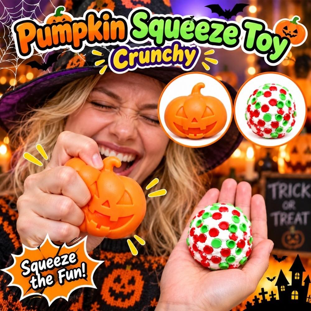 Anxiety Relief Pumpkin Squeeze Toy Crunchy Hallowmas Fidget Toy Office Desk Toy