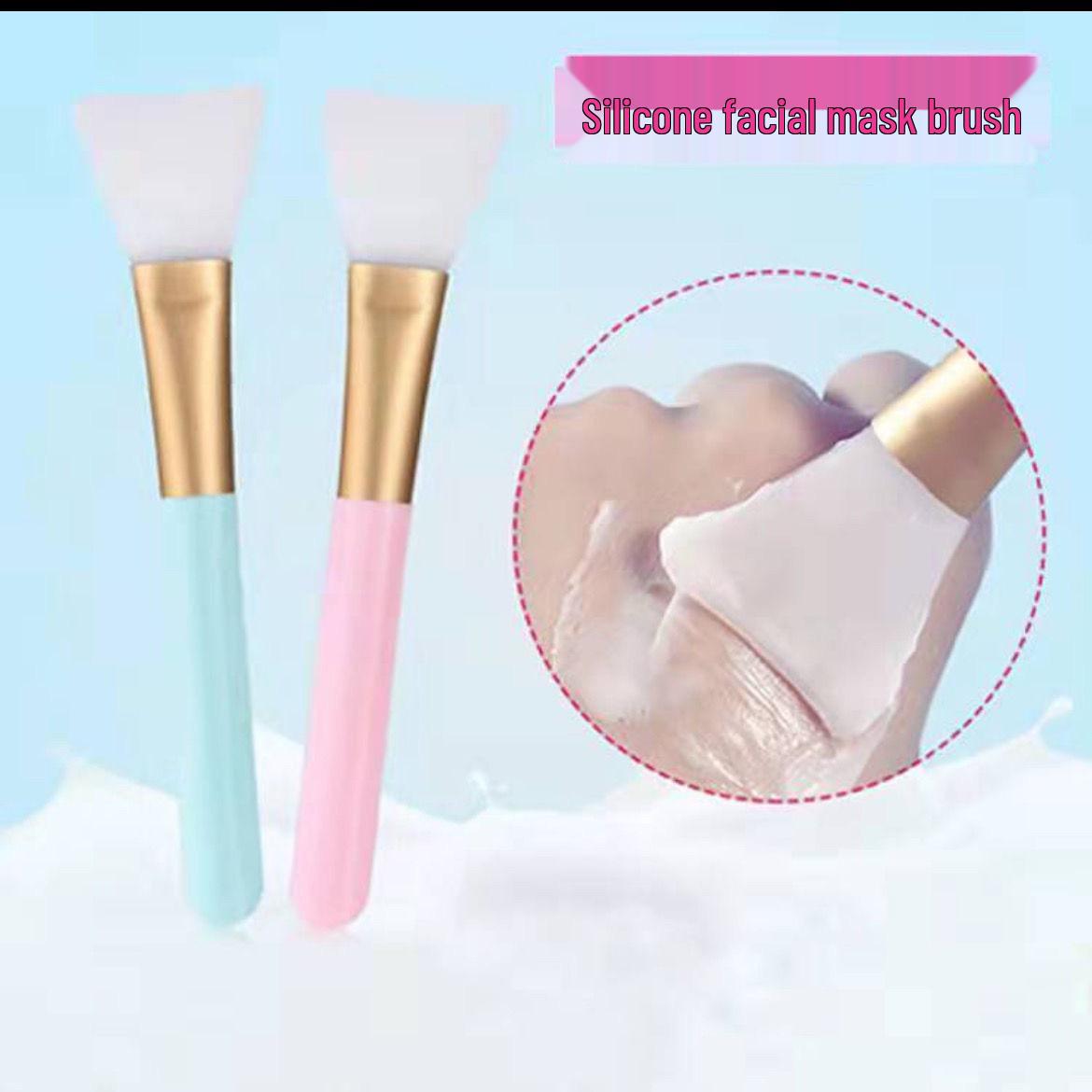 Мягкая силиконовая кисть для нанесения глиняных масок с крышкой для чаши