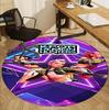 Tappeto Rotondo con Motivo KPop Demon Hunters, Tappetino da Interno/Esterno, per Picnic, Sala Giochi, Camera da Letto, Ufficio, Soggiorno, Tappeto Decorativo per la Casa, Regalo di Compleanno
