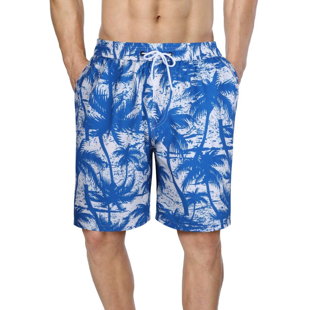 CHARMLEAKS Men Swim Shorts with Side Pockets Quick Dry Board Shorts