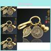 Exquisites chinesisches Messing Schlüsselanhänger Ornament Personalisiertes Vintage Metall Kürbis Auto Schlüssel Zubehör Ideales kleines Geschenk
