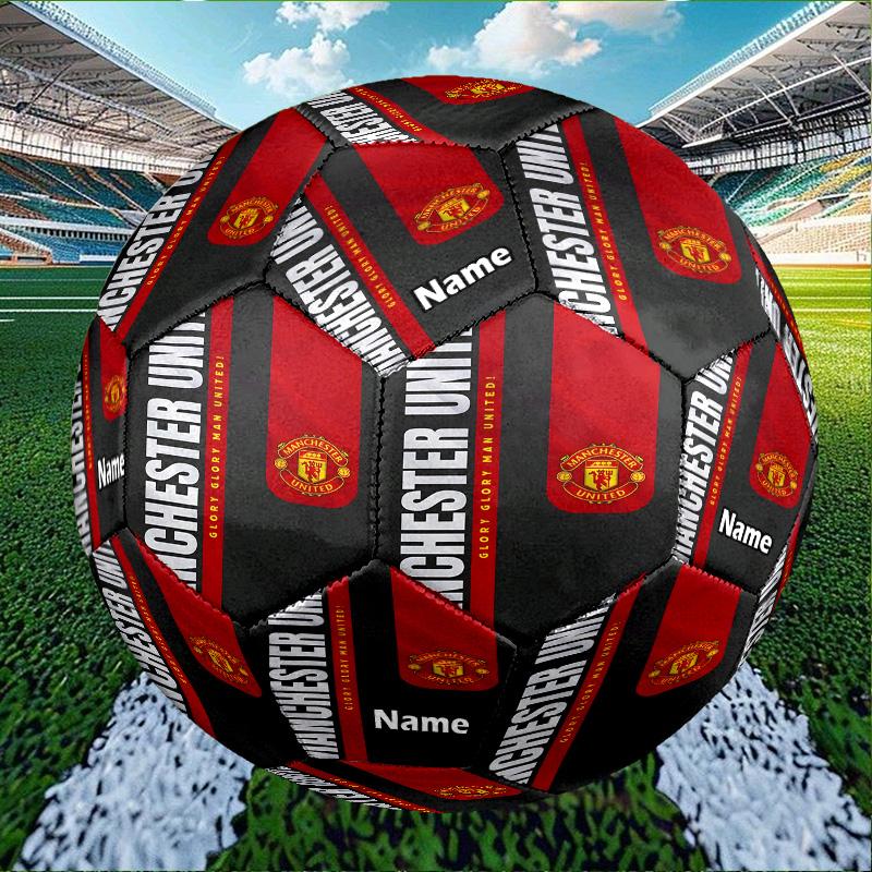 Custom Name Personalized Manchester Football F.C-A Print Size 5 Soccer Ball Training & Match Football, for Team, Kicking, Gift for Football Enthusiast