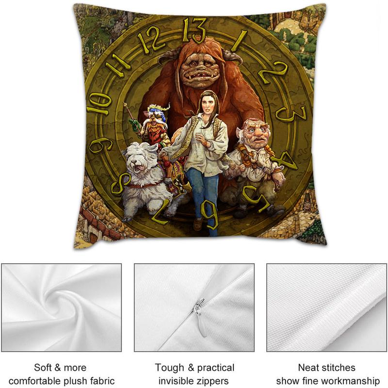1Pc Fantasy Film Pillow Case, Polyester 2D Print, Decor For Living Room, Bedroom & Dorm, Ideal For Labyrinth 80S Movie Fans