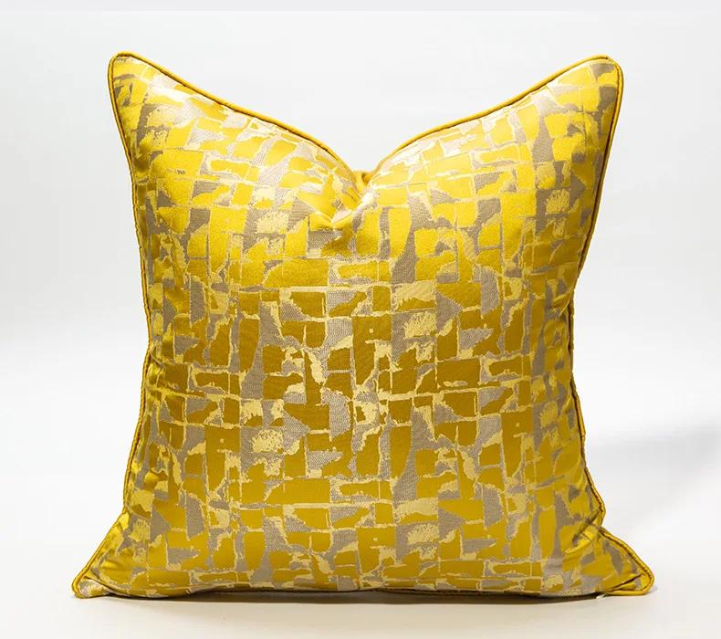 1 PC Light Luxury Cushion Cover High Grade Jacquard Pillowcase 30x50/45x45/50x50CM Champagne Blue Home Hotel Bed Sofa Decoration