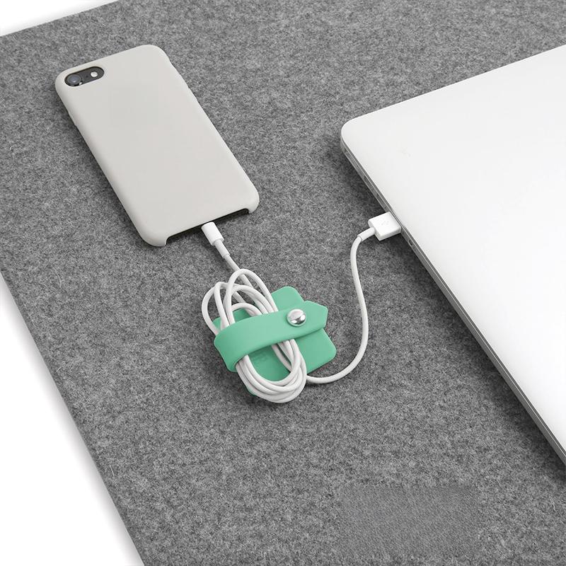 1PC Storage Lightweight Winding Device Business Trips Button Occupying Minimal Space Silicone Electronic Accessories