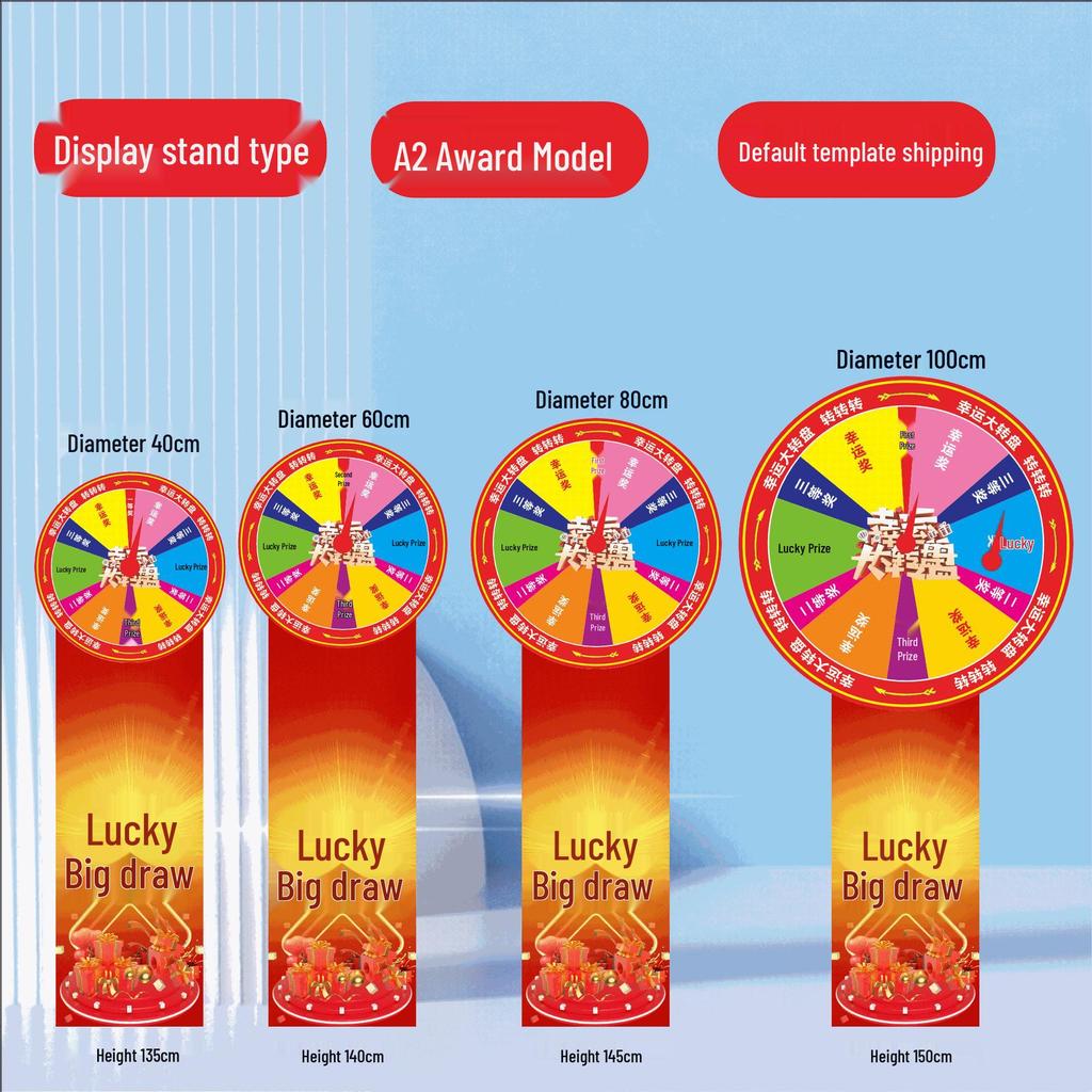 Writable Lucky Draw Big Turntable Board with Vertical Pointer