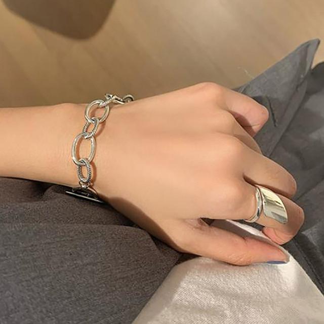 Minimalist 925 Sterling Silver Smooth Rings for Women New Fashion Vintage Geometric Handmade Birthday Party Jewelry Gift