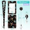Retractable ABS Badge Holder with Lanyard Ergonomic Sliding Out Card Case Water Resistant Clear Card Holder For Office