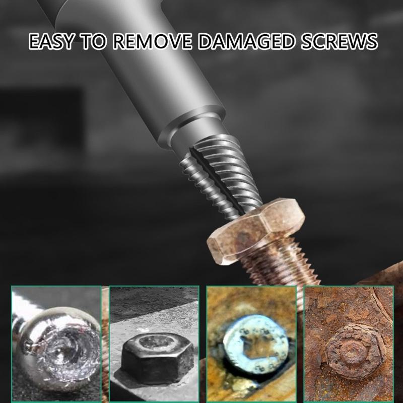 9/26Pcs Damaged Screw Extractors Set Stripped Screw Extractors Set for Broken Bolt Screw Extractors Removers Tool Extens