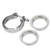 Stainless Steel V Band Clamp with Flange for Auto Exhaust Pipe(2.5inch 63mm )