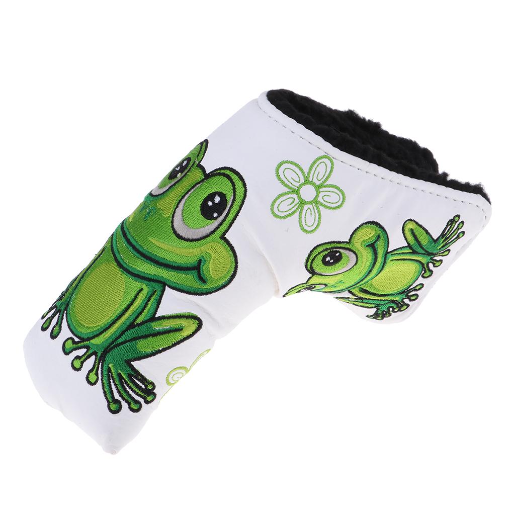 Golf Putter Cover Frog Pattern Center PU Head