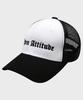 OPEN ATTITUDE Chrome Logo Mesh Cap-White