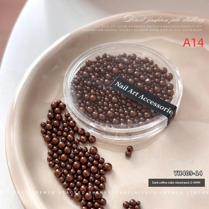 2-4mm Decorative Nail Pearls Resin Charms Stylish Beads for Creative Manicures