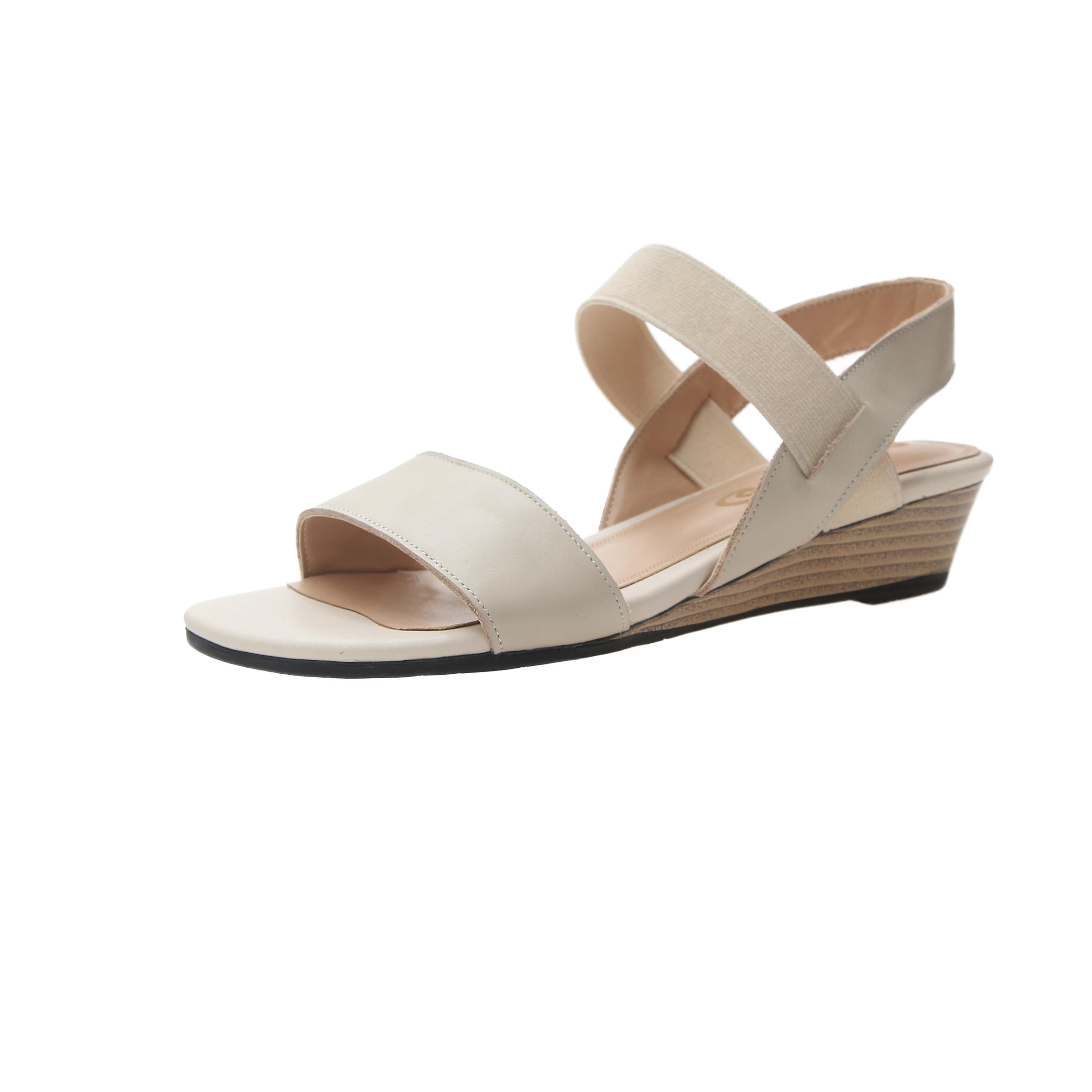 

Women s wedge sandals summer low heel large size open-toed casual sandals 34 белый
