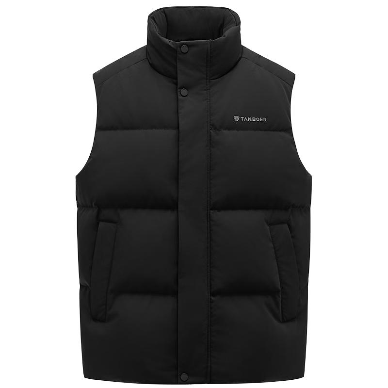 Tanboer Men s Stand Collar Down Vest XL чёрный