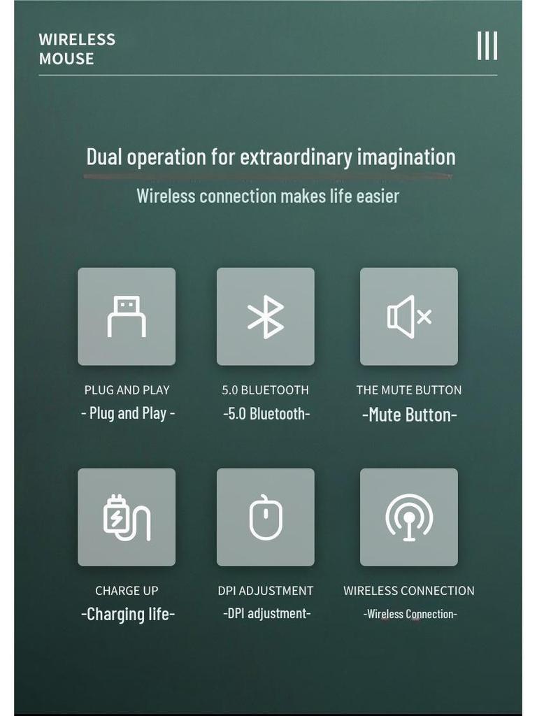 Silent Dual-Mode Morandi Bluetooth 2.4G Mouse for Office, Tablet, and Phone with Rechargeable Battery