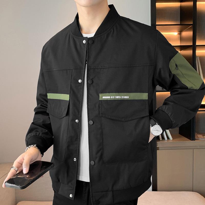 Men's jacket jacket spring and autumn new trend casual Korean version of handsome men's clothing versatile youth baseball uniform jacket