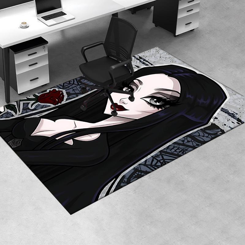 The Adams family Gothic Chair Mat for Sofa, Gothic Home Decor, Gothic Office Carpet, Gothic Gift