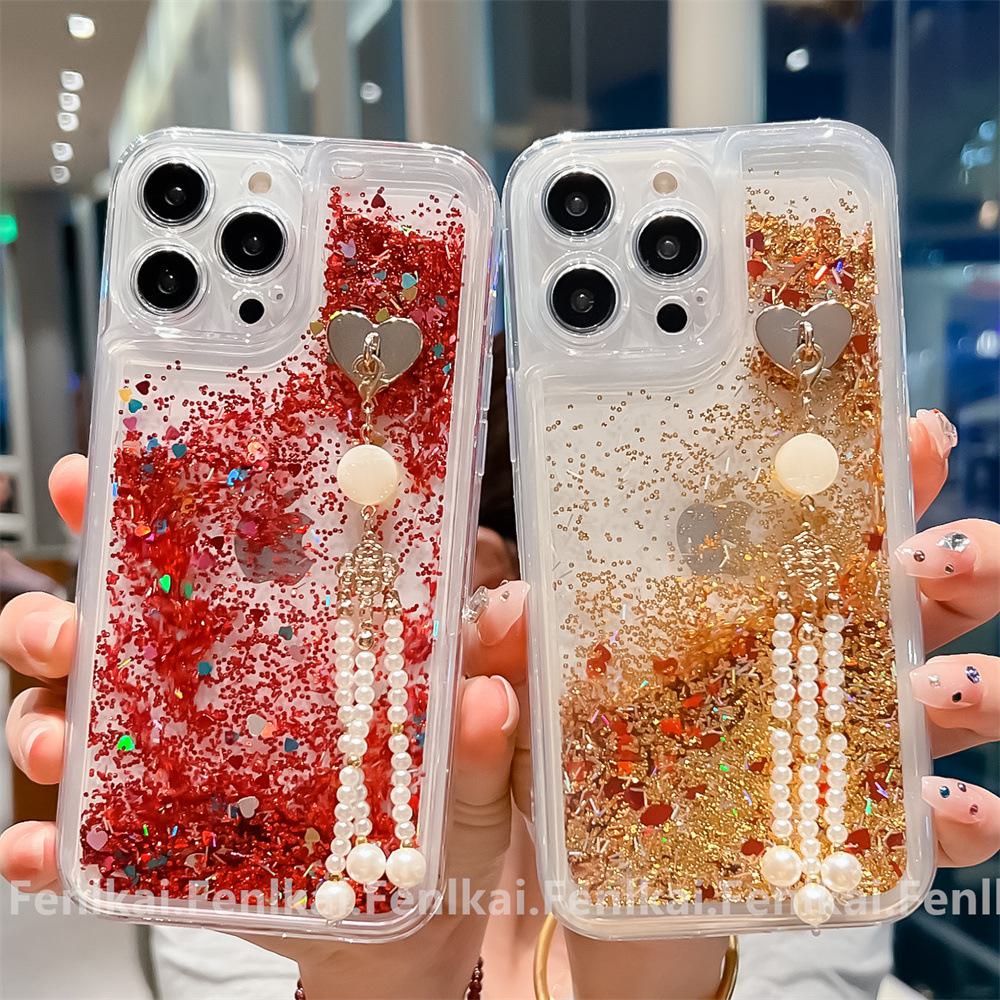

Chinese Pearl Tassel Quicksand Phone Case for Honor 90/100/50+/MAGIC6/80.